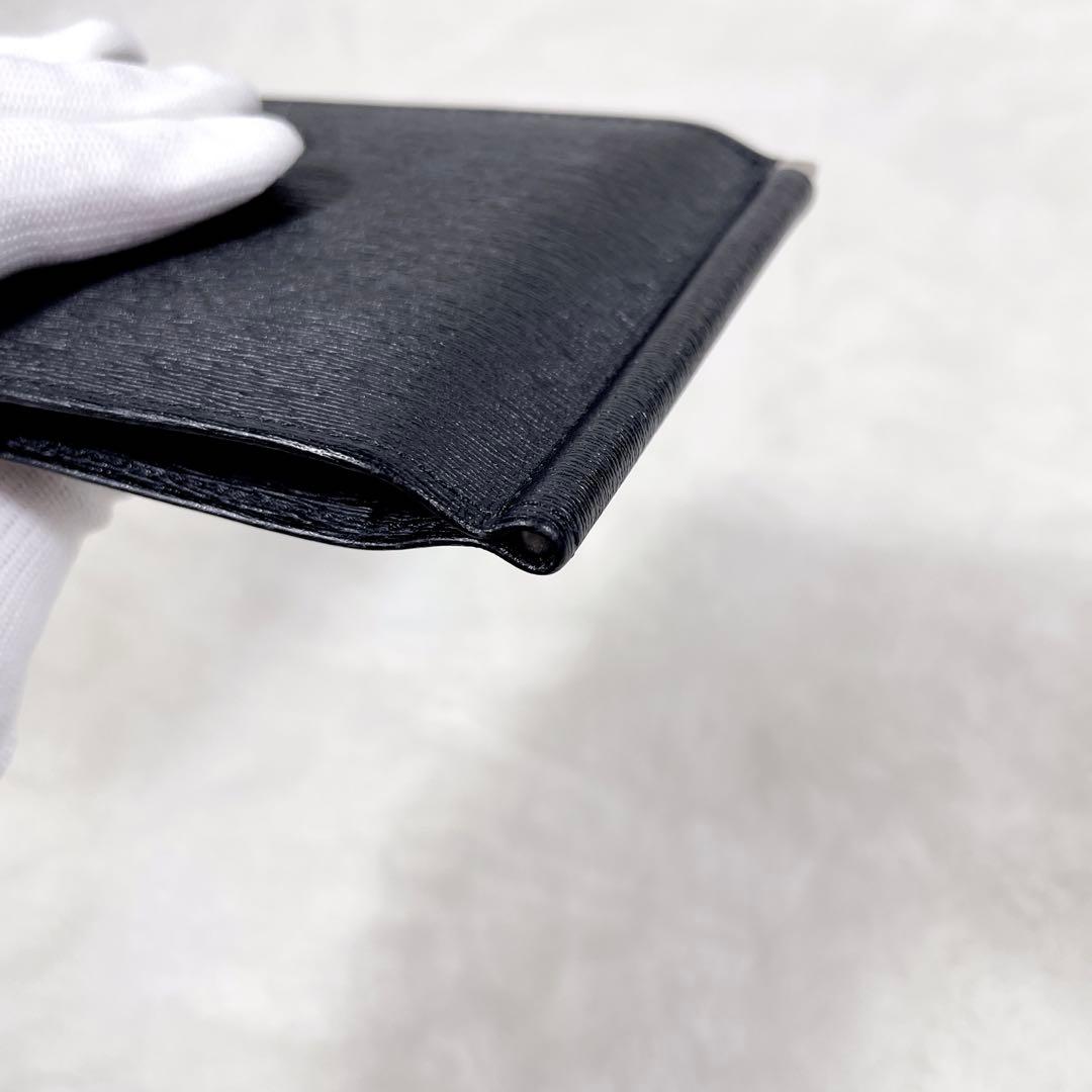 極美品 PORTER ポーター カレント マネークリップ 2つ折り財布 黒