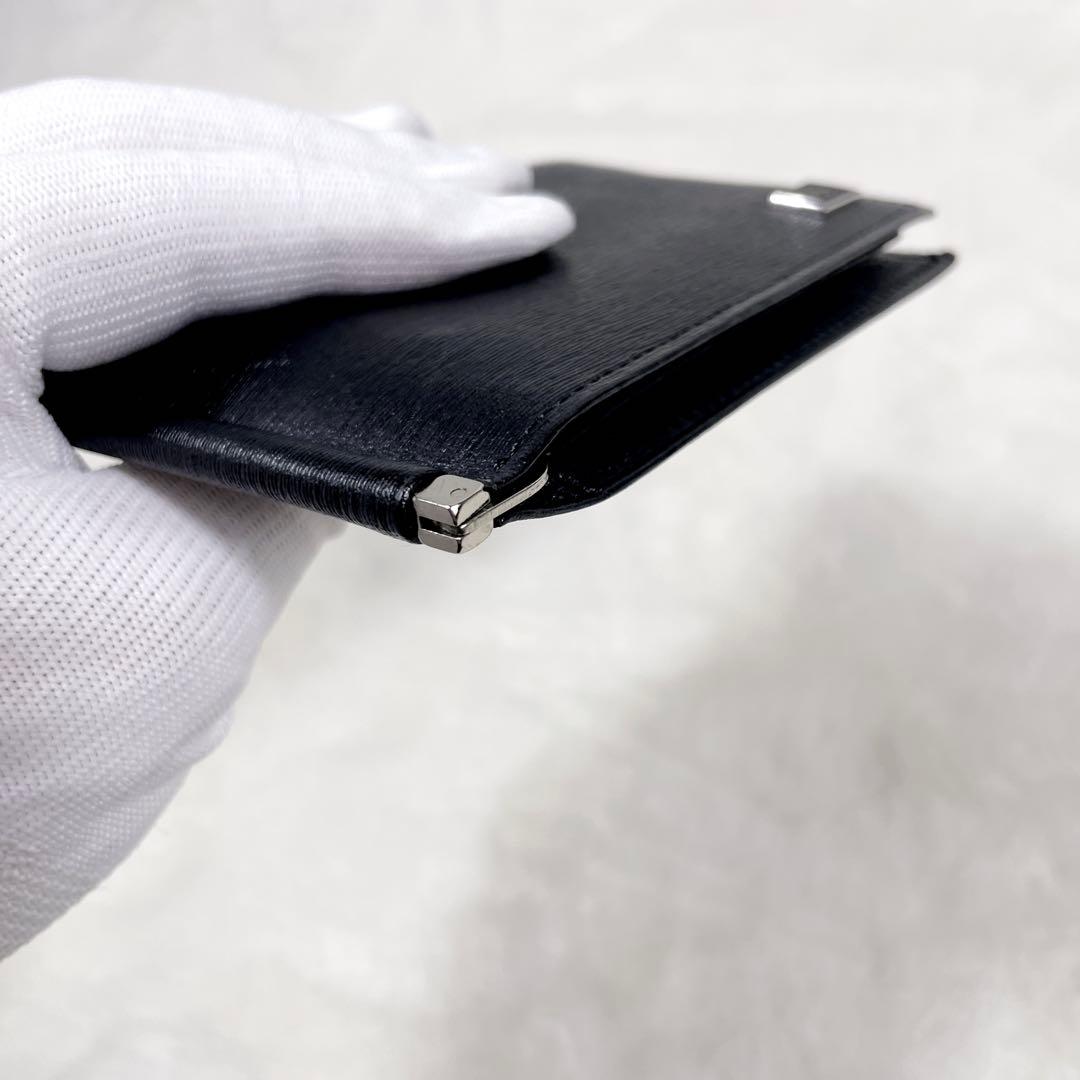 極美品 PORTER ポーター カレント マネークリップ 2つ折り財布 黒