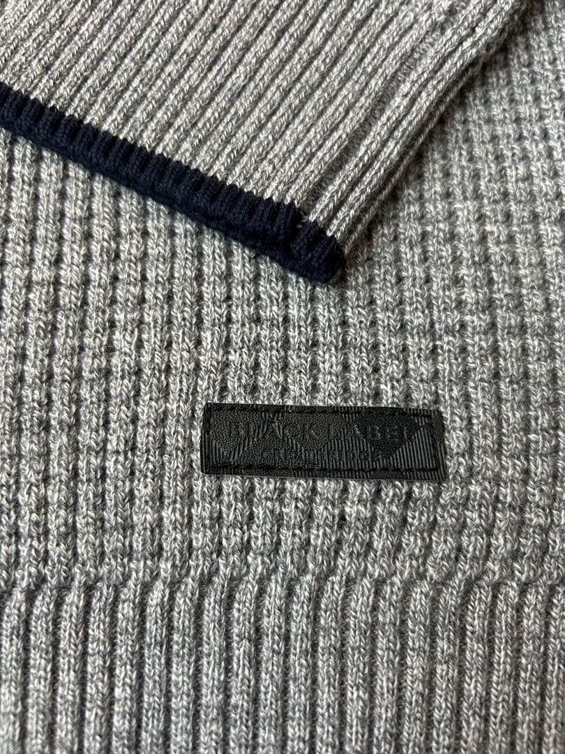 BLACK LABEL CRESTBRIDGE リブ編みカーディガン