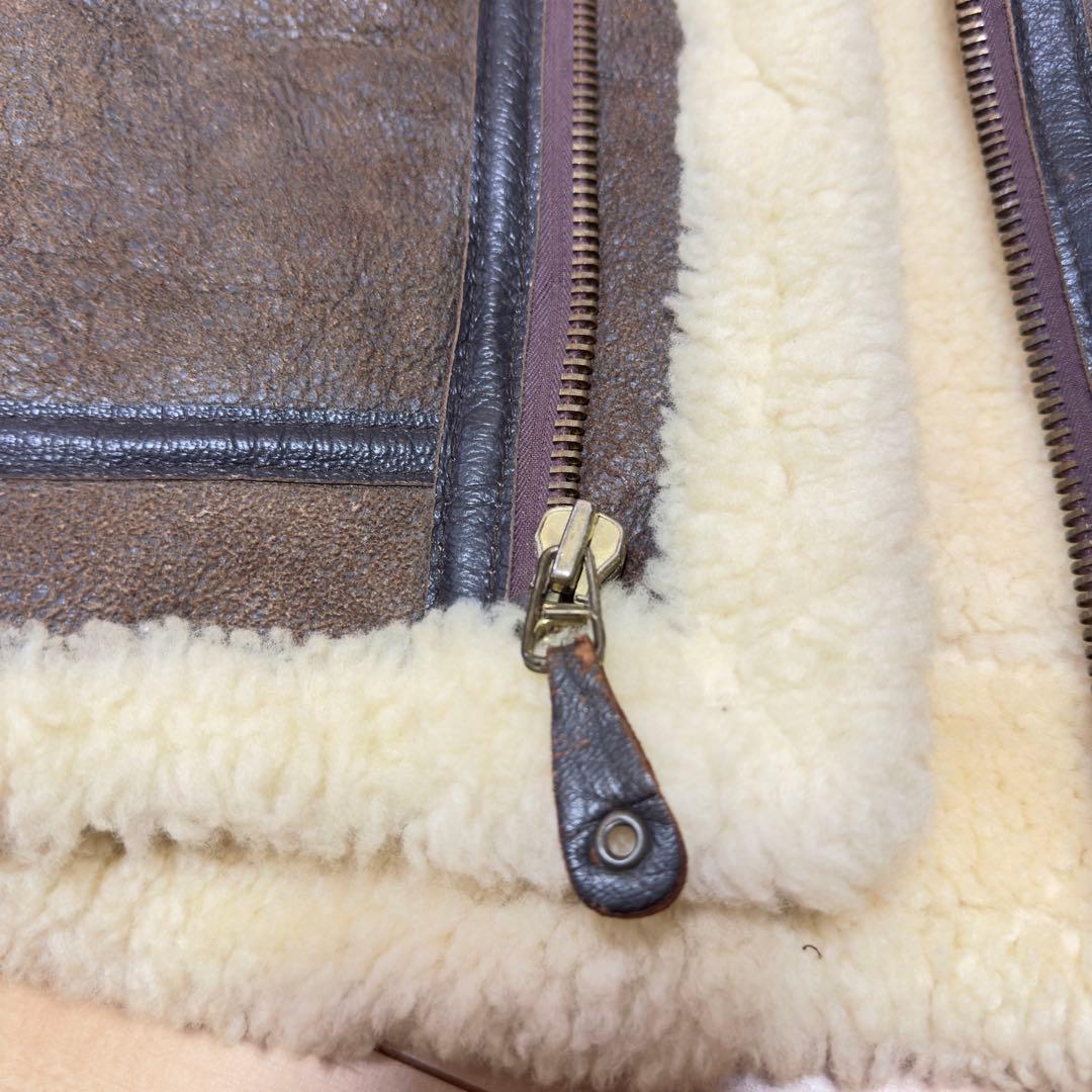 【希少】 80’s〜AVIREX B-3 ムートンジャケット 胸タグ ラムレザー