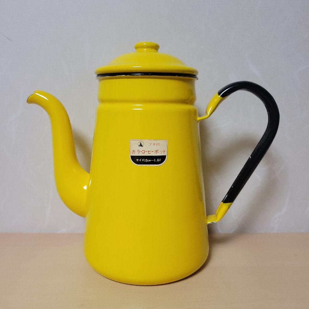 琺瑯3点セット コーヒーポット ミルクパン 蓋付き鍋 昭和レトロ ホーロー
