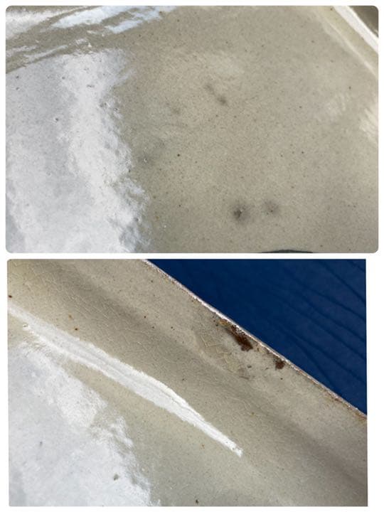 小石原焼　太田熊雄窯　太田孝宏作　黒柴犬　犬　飾り皿　一点