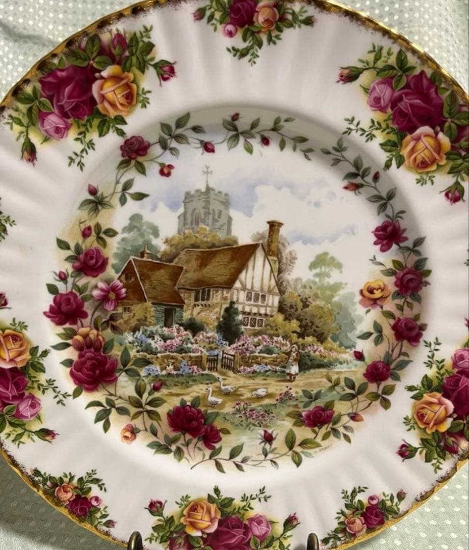 ロイヤルアルバート オールドカントリーローズコテージ 約２７センチ大皿・