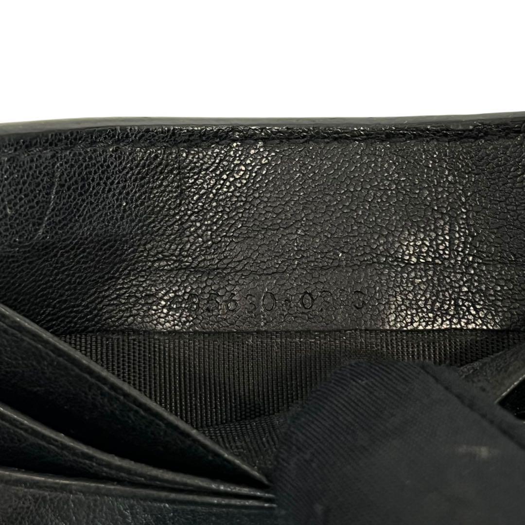 希少品✨サンローラン マネークリップ 札入れ YSL クロコ型押し 黒