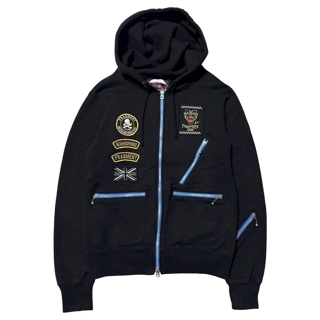 希少 NEIGHBORHOOD × fragment ジップ パーカー 黒 M
