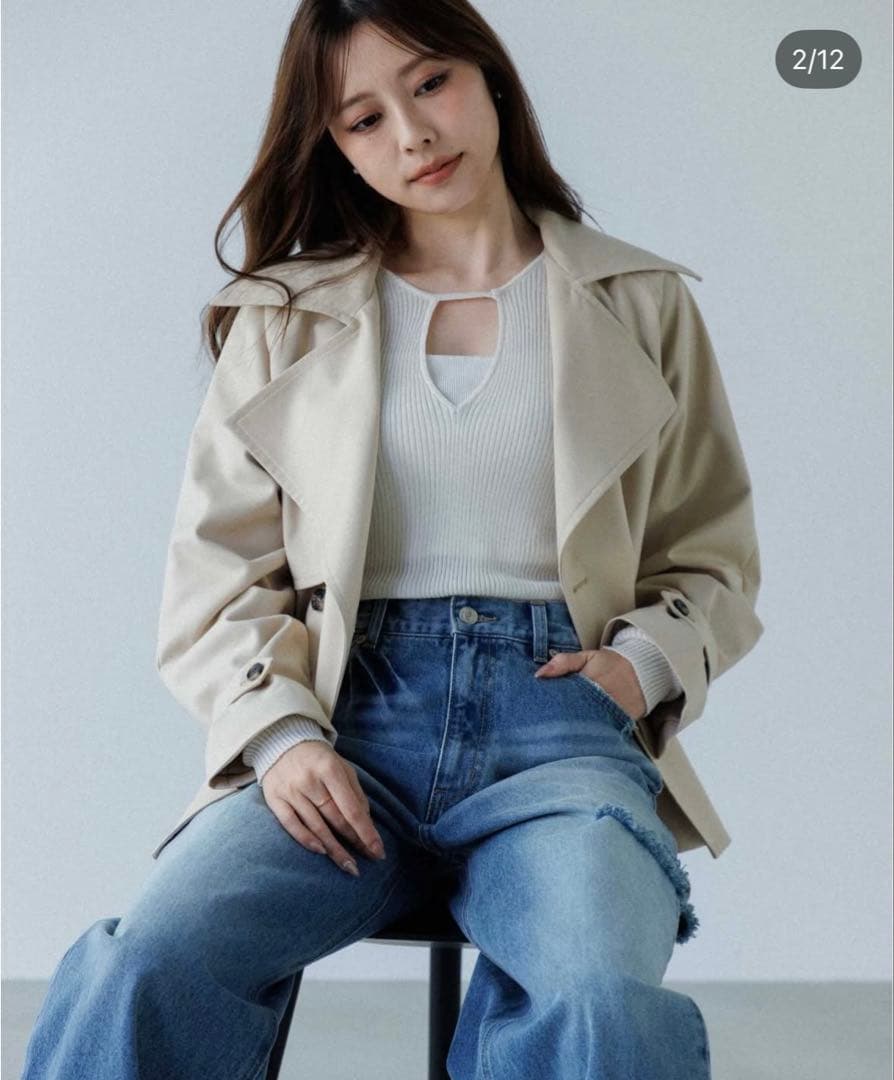 ジャケット・アウター SENEE waist belt trench jacket