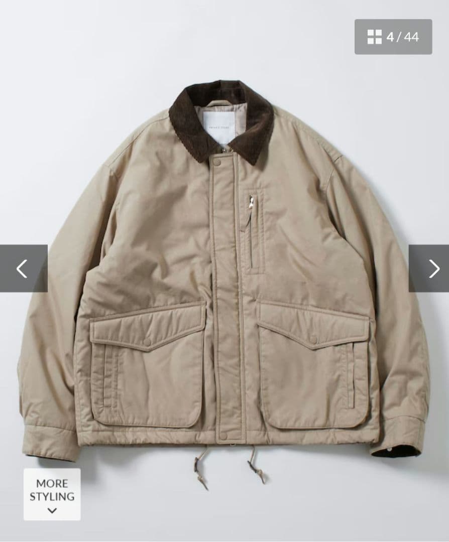 フリークスストア　 襟コーデュロイ切り替え コットンナイロンブルゾン