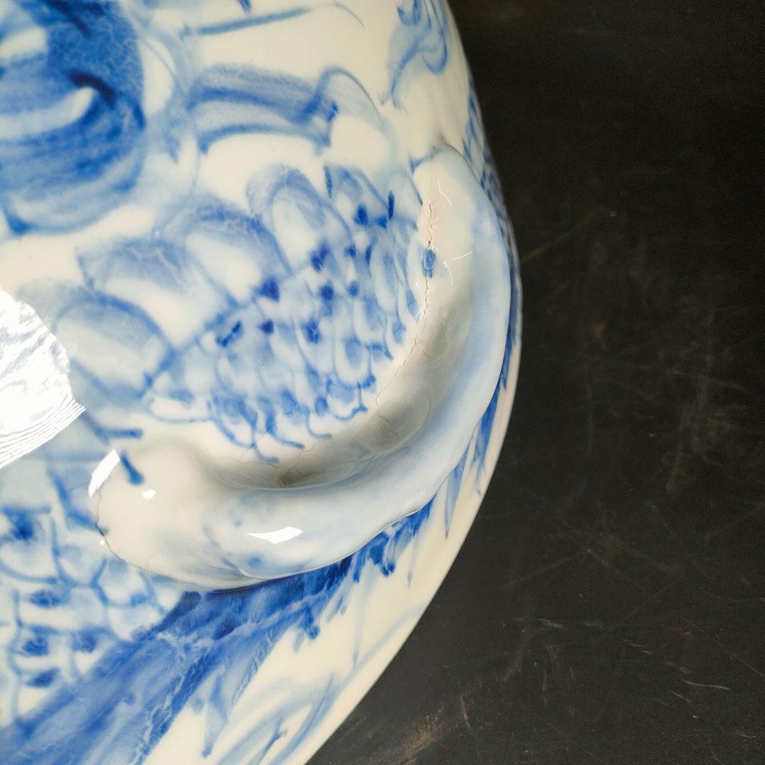 C30-1/在銘/龍鳳紋大皿/盛皿/額皿/飾皿/懐石料理/懐石道具