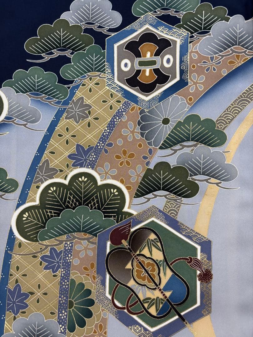 七五三お宮参り男児初着一つ身　長襦袢付　龍兜・几帳《子供469》#江戸小もーん