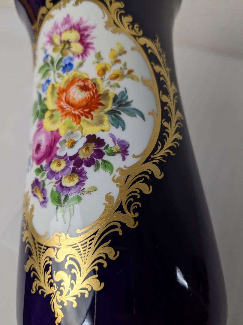 マイセン コバルト フラワーベース 花瓶