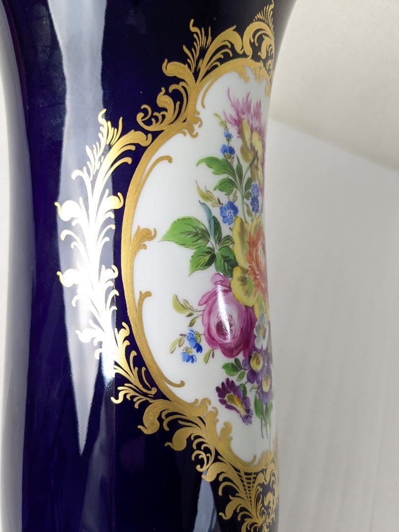 マイセン コバルト フラワーベース 花瓶