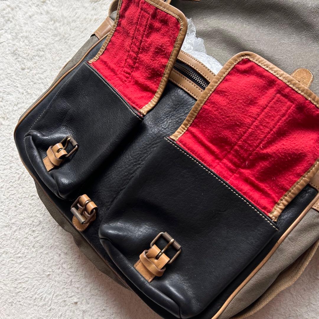 【80s 激レア】シーピーカンパニー メッセンジャーバッグ ロゴパッチ レザー