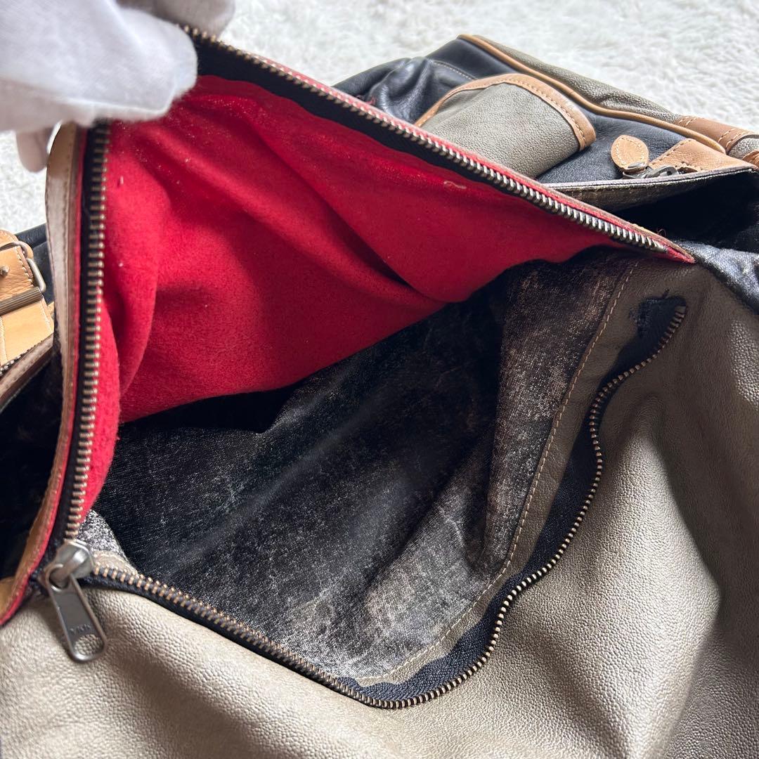 【80s 激レア】シーピーカンパニー メッセンジャーバッグ ロゴパッチ レザー