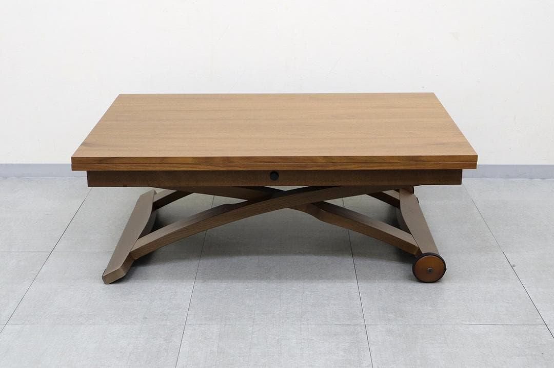 カリガリス コヌビア マスコッティ 伸長式 昇降式 テーブル ウォールナット