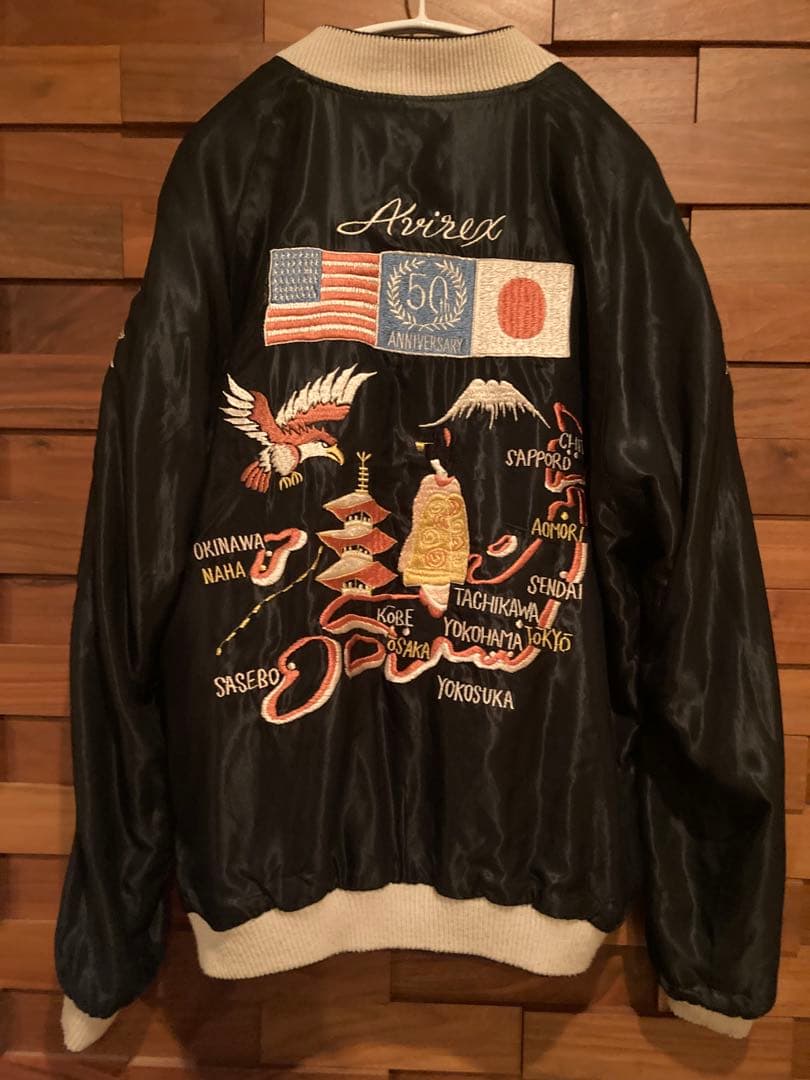 RVU0225AVIREX50THANNIVERSARYスカジャン