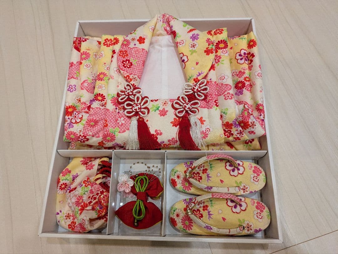七五三 着物セット 花柄 子供用　3歳用