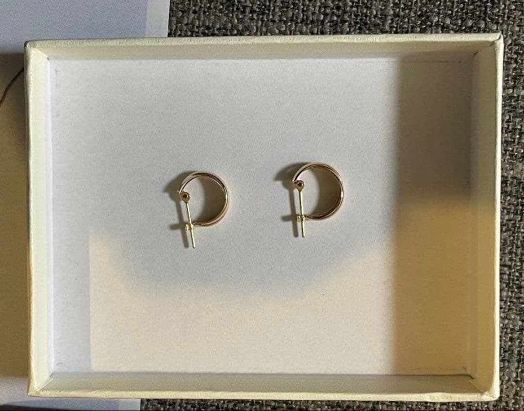 バイカラーピアス K18YG/K18PG イエローゴールド ピンクゴールド 2色