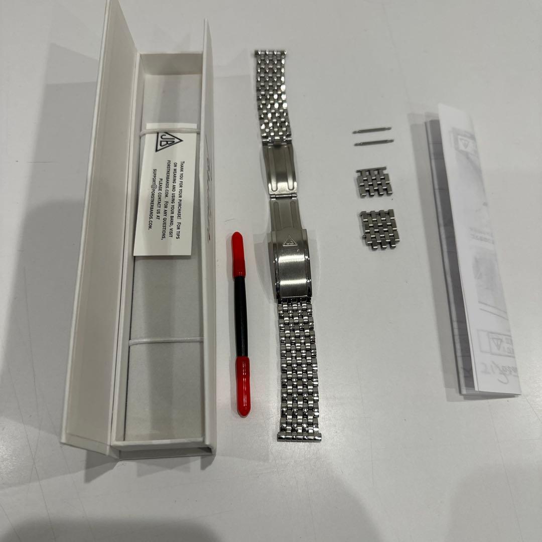 フォースナー　FORSTNER 7連ブレス18mm ステンレスブレス　ベルト美品