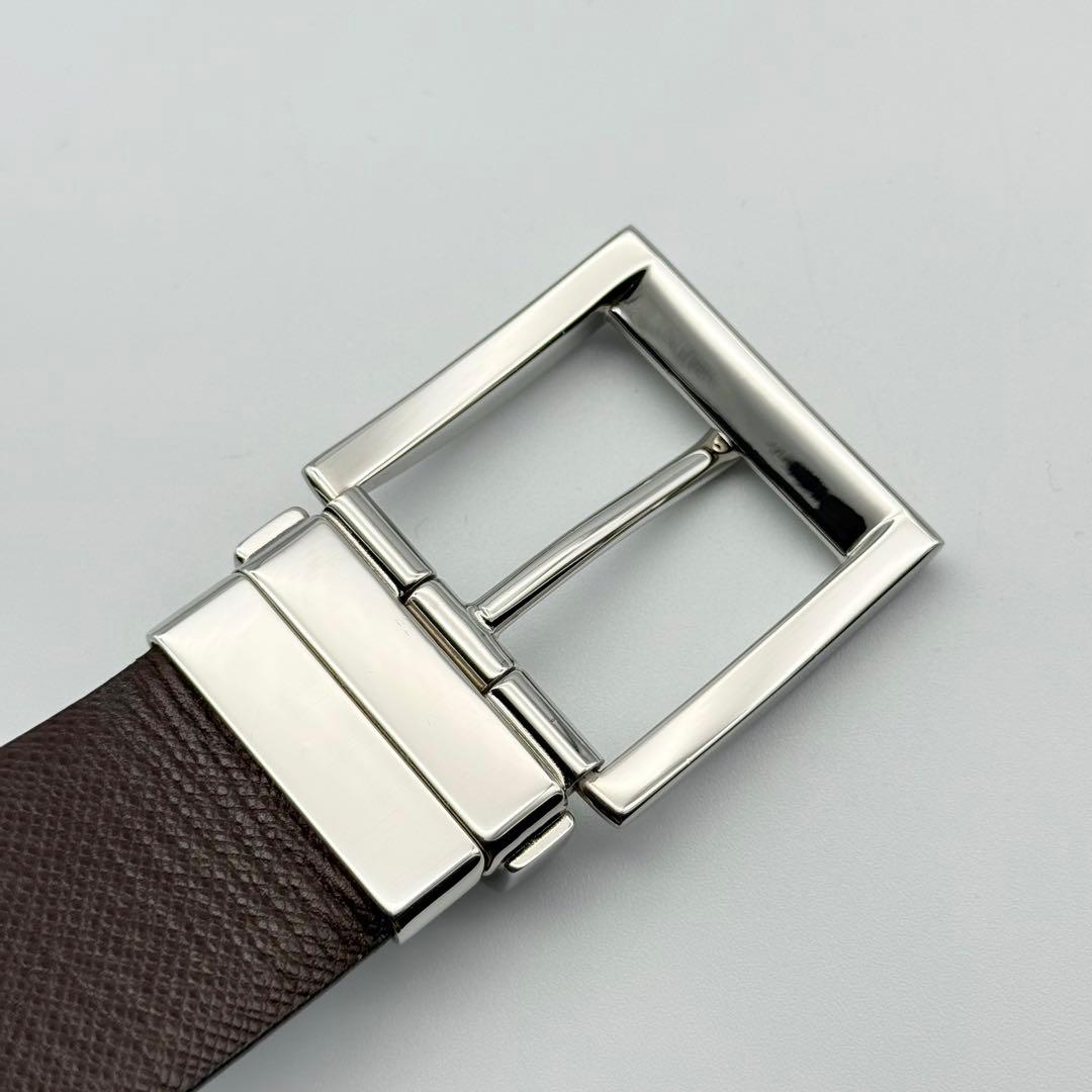 ✨美品✨PRADA ベルト シルバー金具 レザー 本革 メンズ 紳士 ビジネス