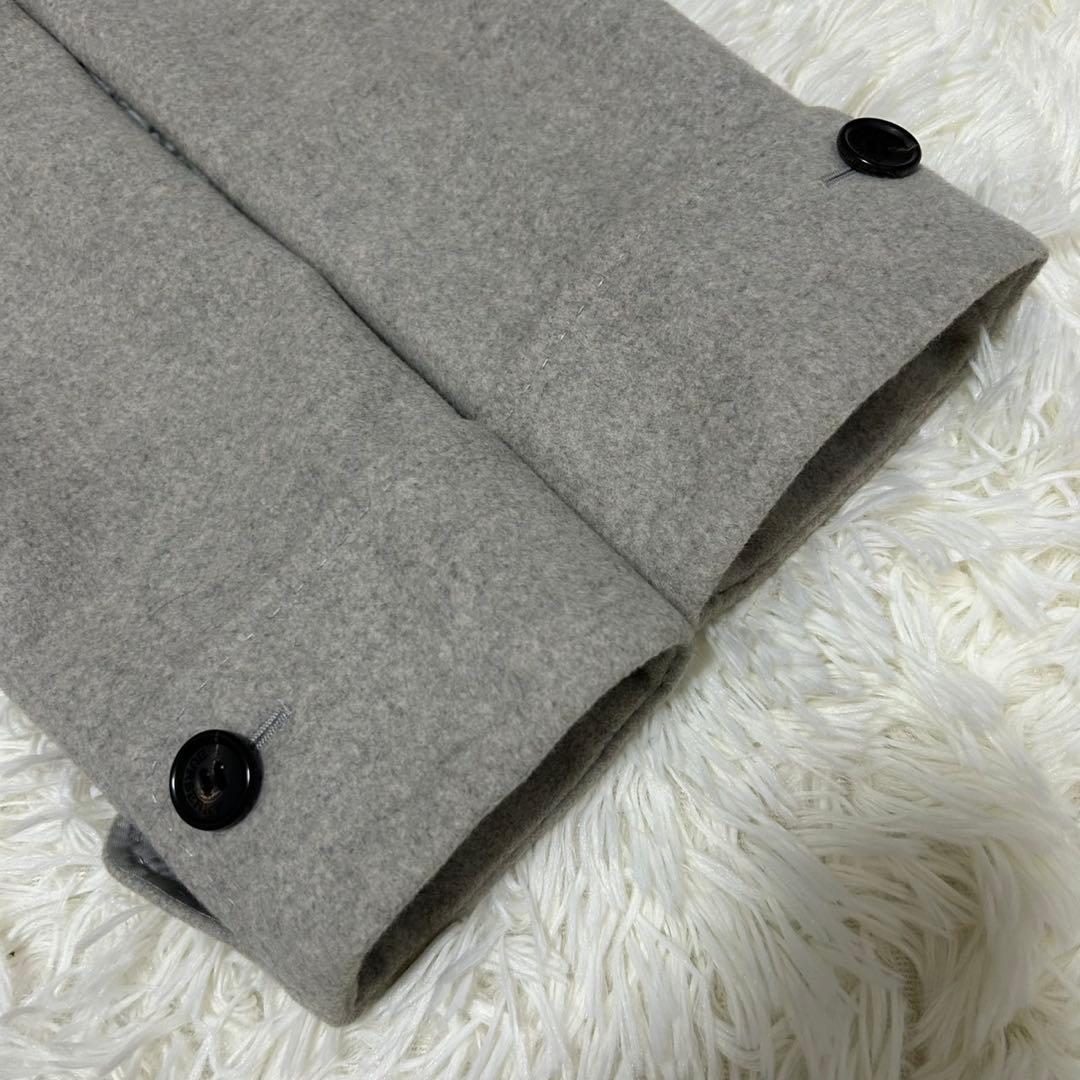 【極美品/L】バーバリーロンドン チェスターコート アンゴラ Aライン グレー