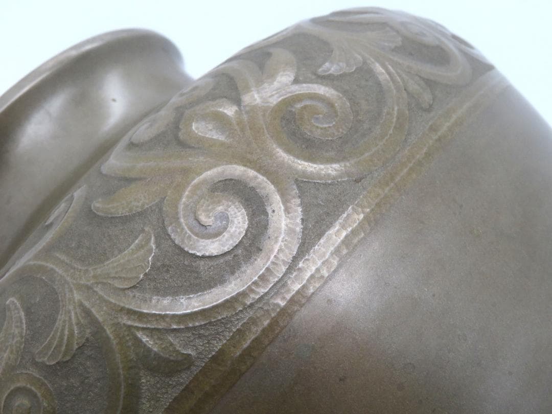 華瓶　朧銀　銀25％　骨董品　重さ約 696g 銀瓶　銀仕上　銀製