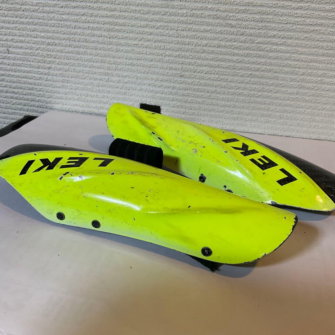 LEKI スキー用アームガード 蛍光イエローブラック　 Mサイズ
