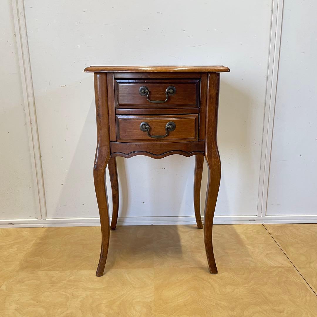 アンティーク調 猫脚 チェスト サイドテーブル コンソール 花台 電話台