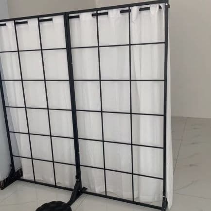 格子状パーテーション 2連 ホワイト