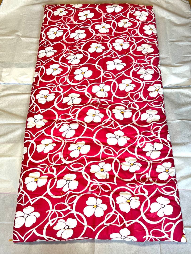 【昭和レトロ】敷き布団 シングル 専用カバー付き 真綿 専門店誂え 美品