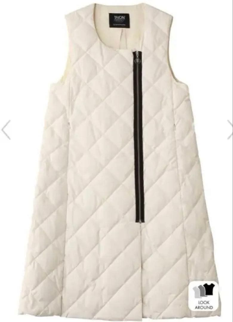 【ランバン×TAION×LIMONTA】白ダウンワンピースUSEDロングジレ