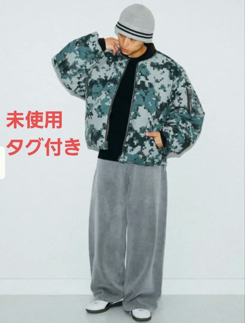 BEAMS リバーシブル ダウン フライトジャケット 迷彩 MA1