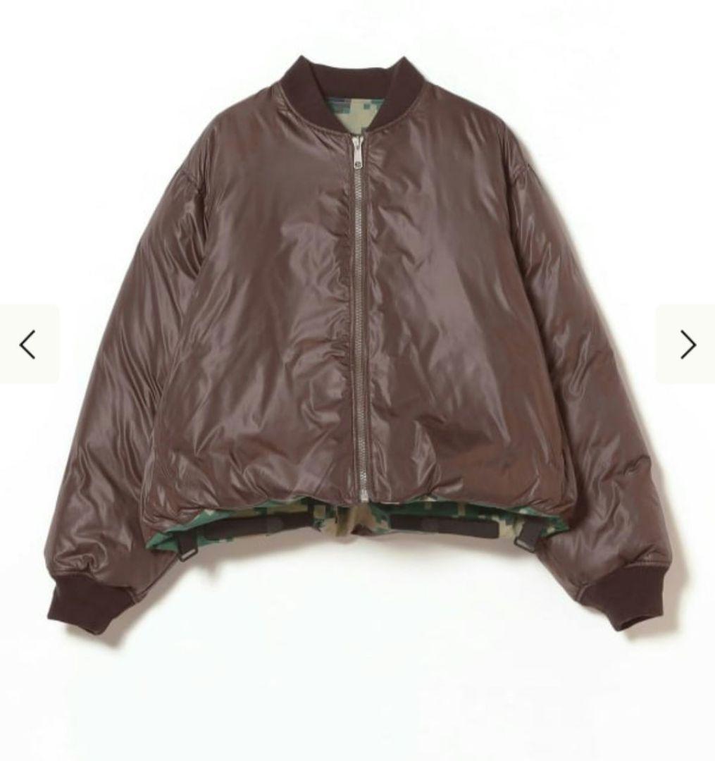 BEAMS リバーシブル ダウン フライトジャケット 迷彩 MA1