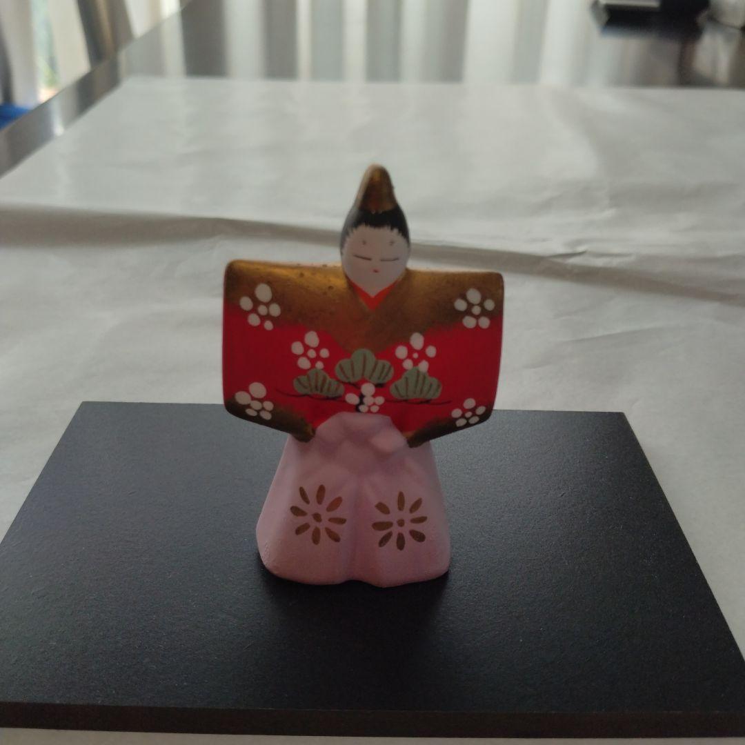 【U636】小さな 雛人形　内裏様のみ 陶器　京都人形