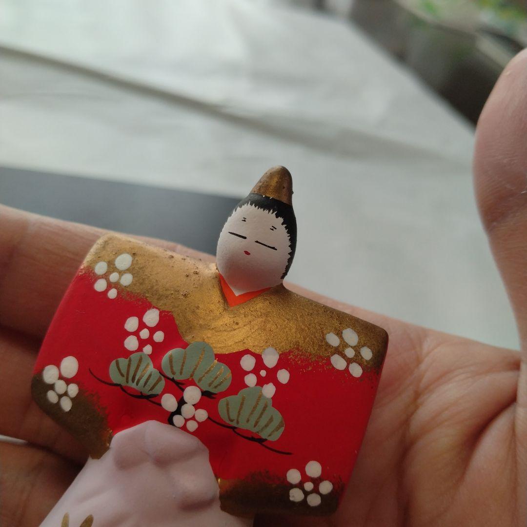 【U636】小さな 雛人形　内裏様のみ 陶器　京都人形