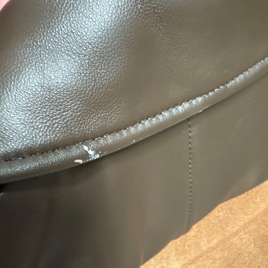 styling/ブラウンレザー ジッパー付きジャケット