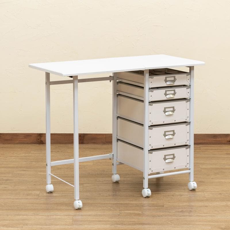 《新品・送料無料》Popan　収納折りたたみデスク　BR/WH