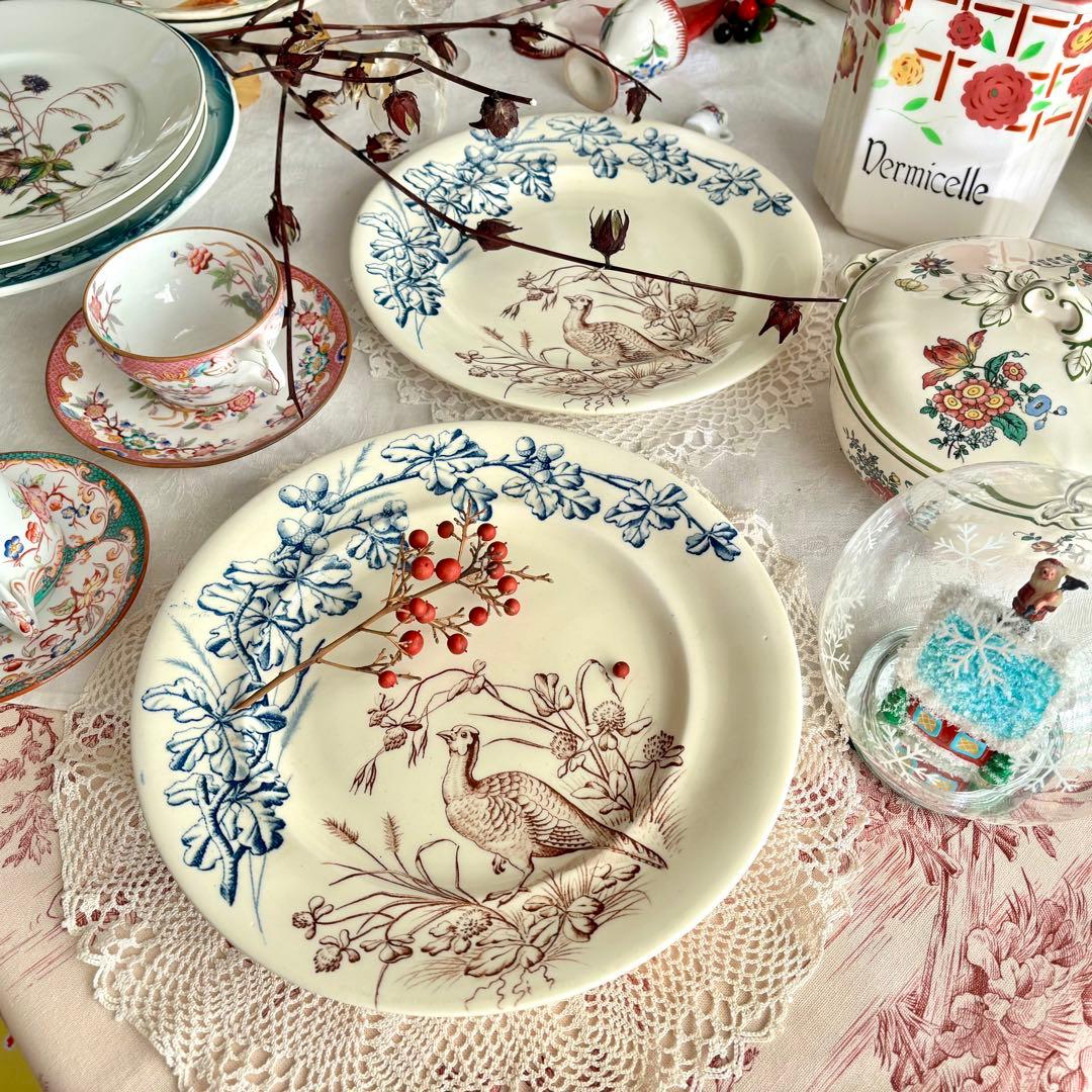 フランスアンティーク˚✧₊ クレールフォンテーヌꕤ︎︎ 鳥さんコンポティエꕤ︎︎ レア✧