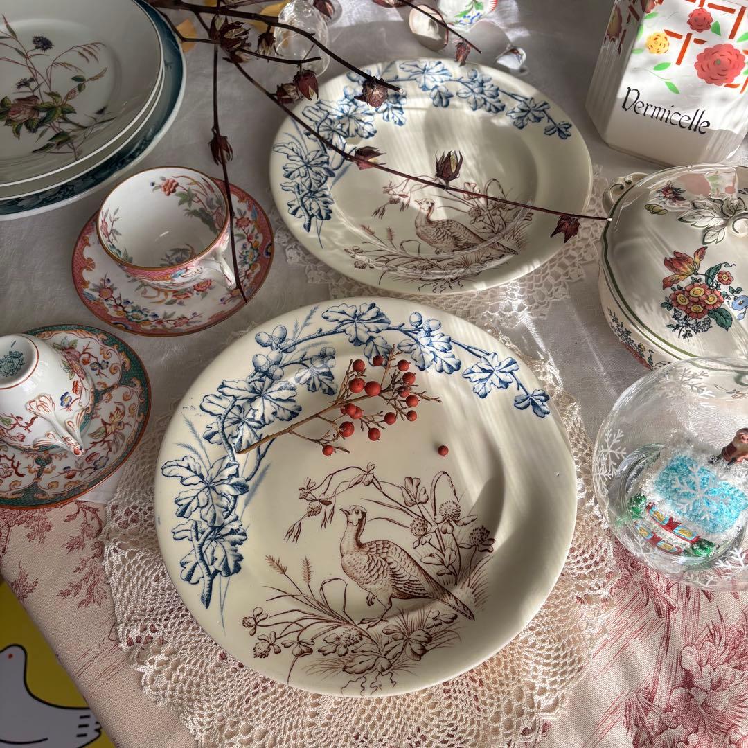 フランスアンティーク˚✧₊ クレールフォンテーヌꕤ︎︎ 鳥さんコンポティエꕤ︎︎ レア✧