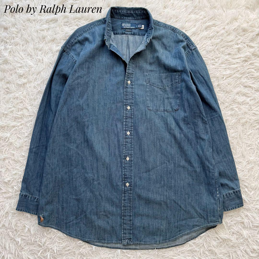 美品⭐︎Polo by Ralph Lauren デニムシャツ オーバーシルエット