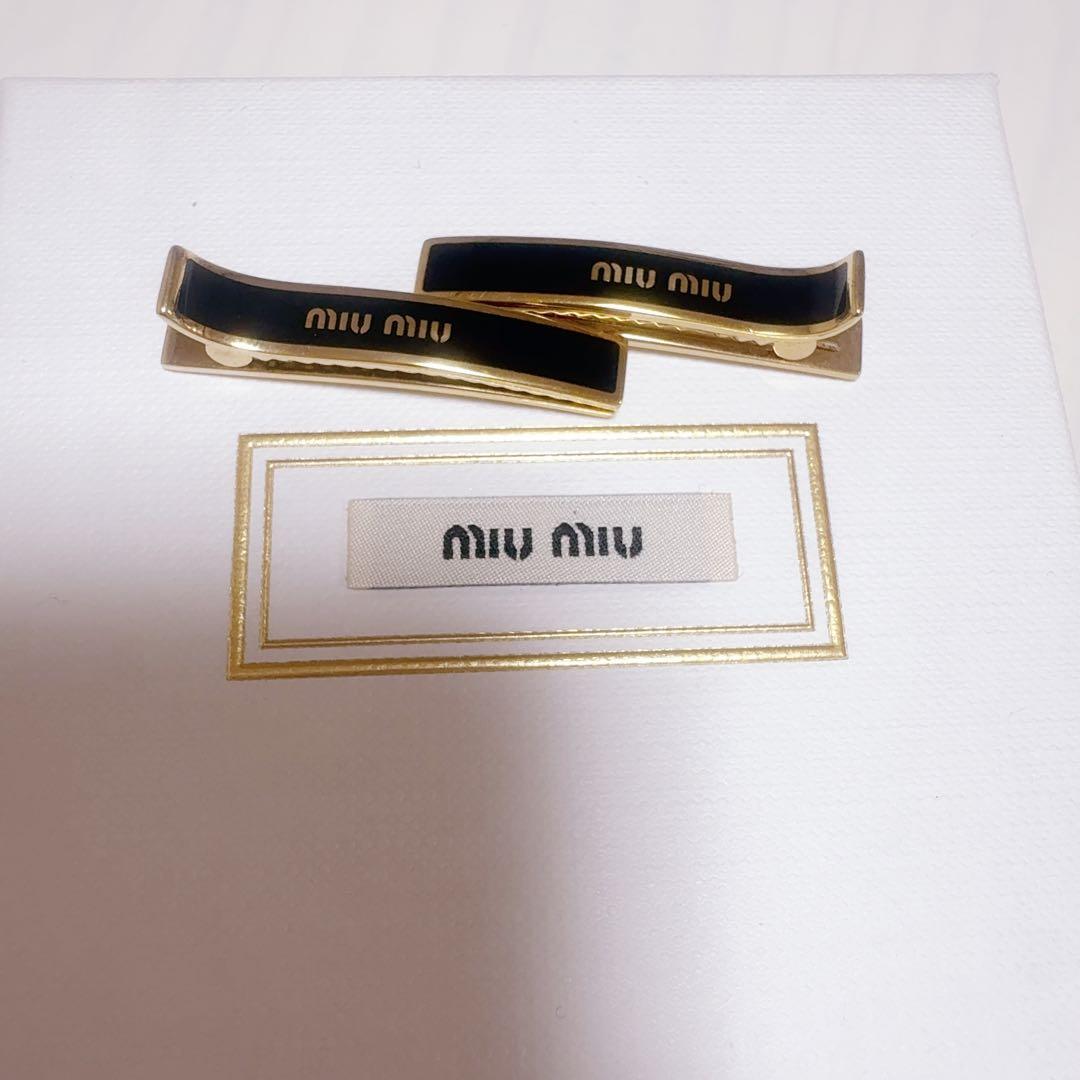miumiu ヘアクリップ　メタルクリップ　ヘアピン　正規品