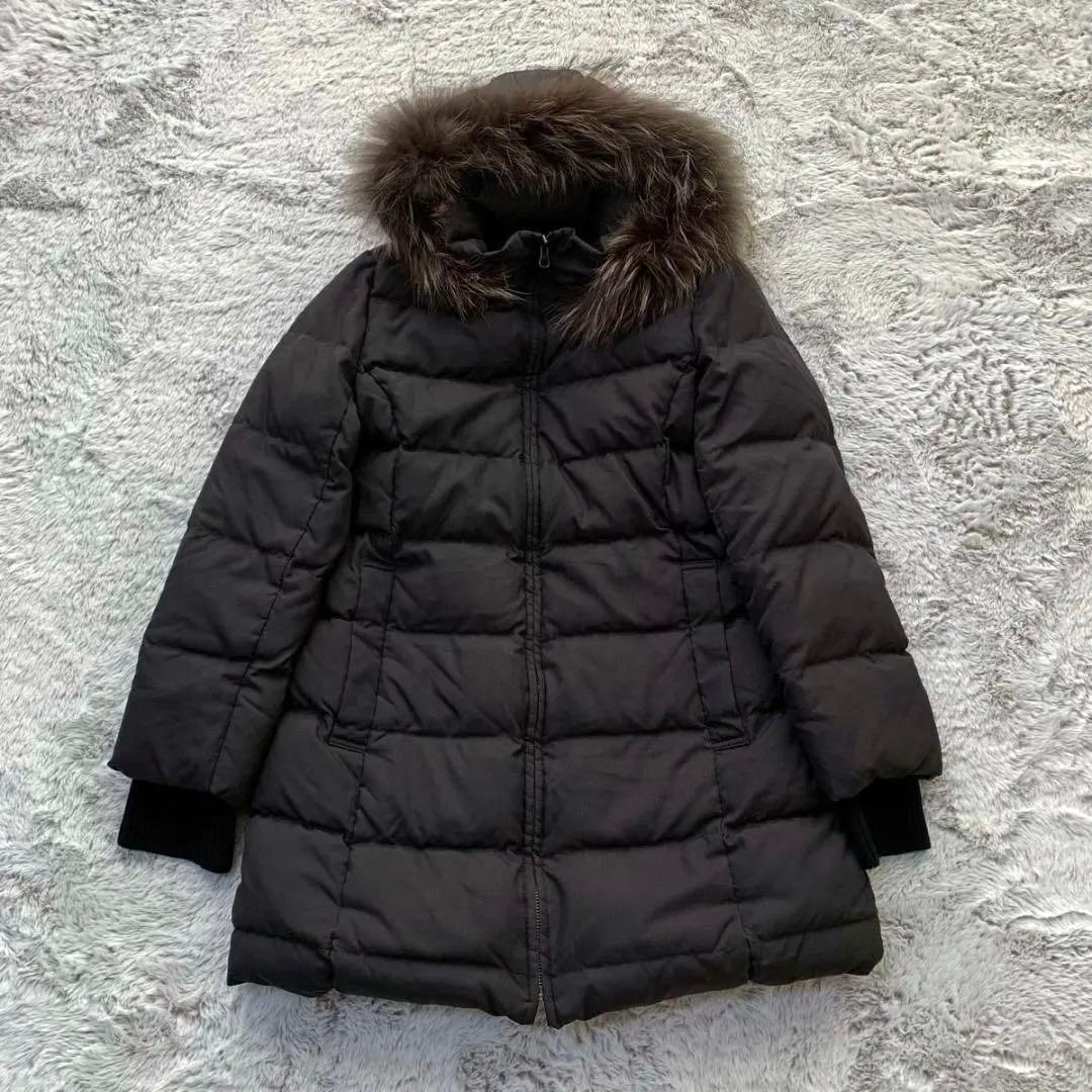 美品 23区 LIMONTA ダウンコート ファー ダークグレー Mサイズ☆