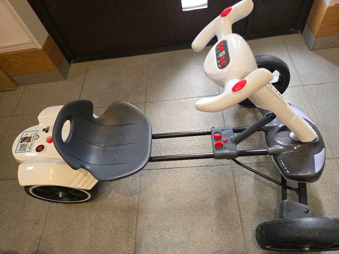 折りたたみ式 電動カート ホワイト 4-8歳対応