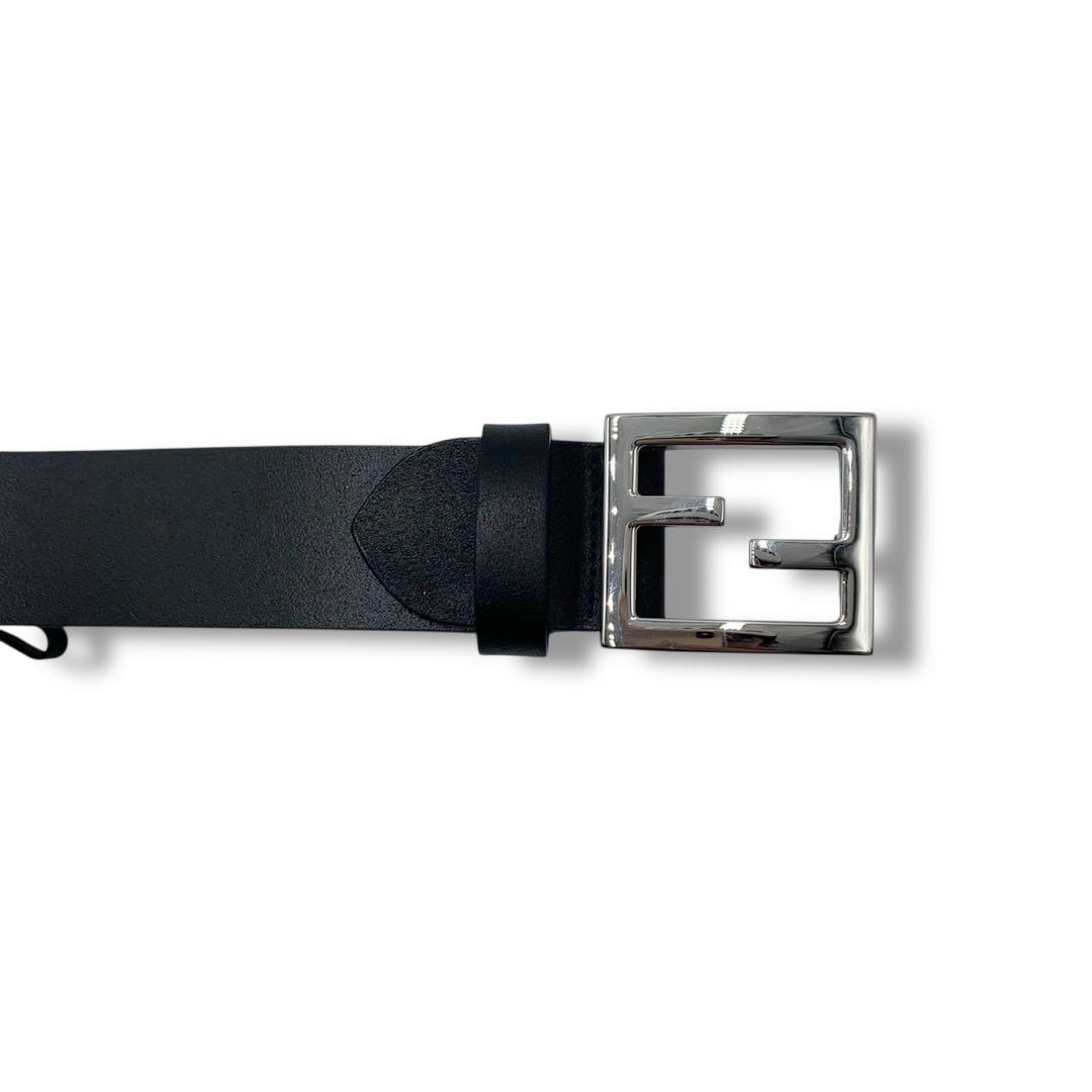 美品✨フェンディ ベルト FF バックル ロゴ金具 レザー ブラック 黒 箱付き