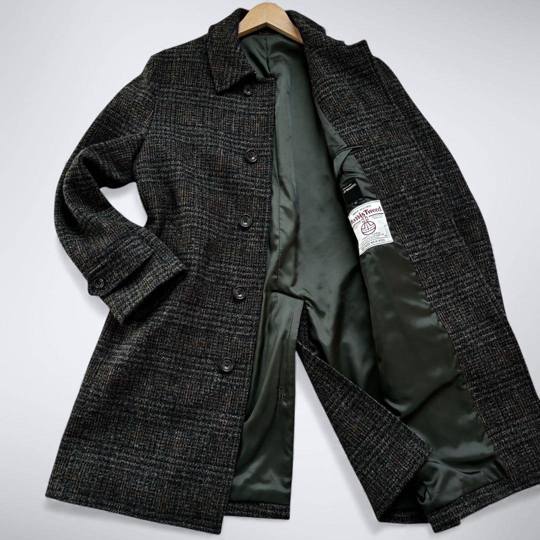 【美品】MOJITO アルズコート ハリスツイード コート M モヒート 日本製