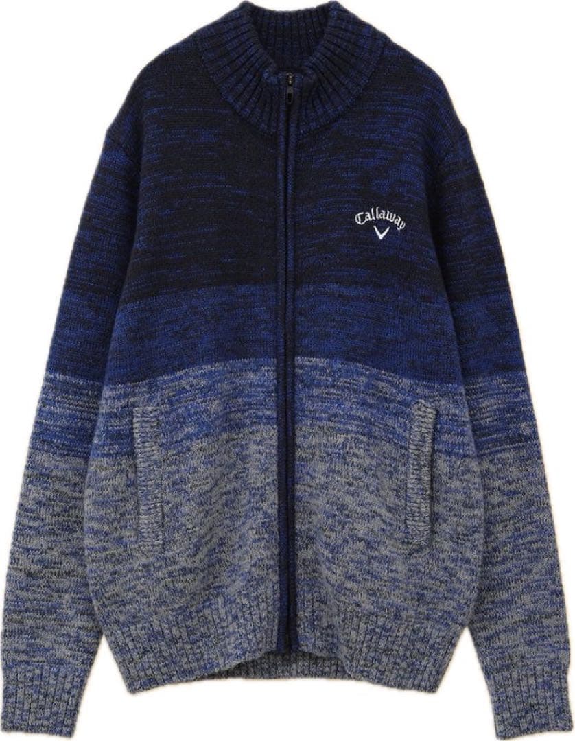 【ペコ】Callaway メランジグラデーションフルジップニット