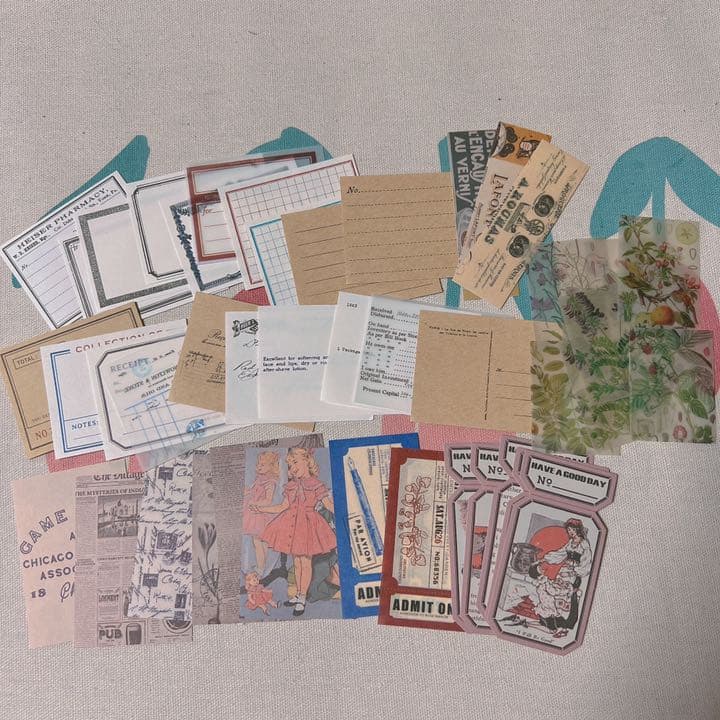 コラージュ素材 紙モノ バラメモ ②