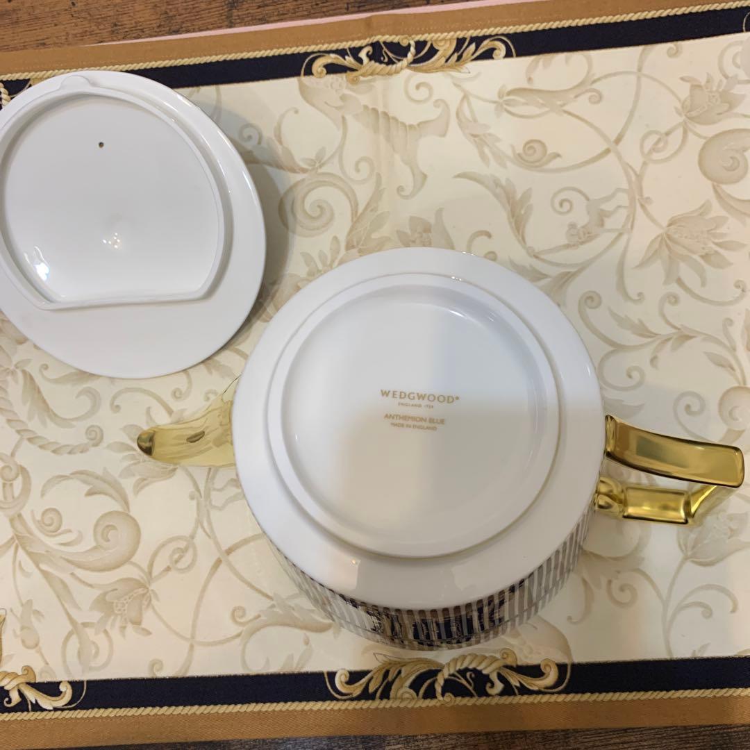 未使用　ウェッジウッド アンセミオン　ブルー　ティーポット