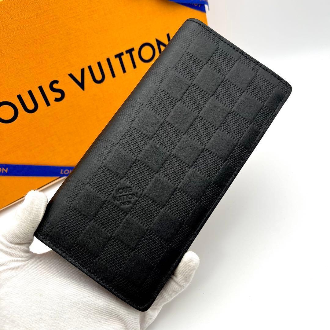 ✨新品同様✨ルイヴィトン ダミエ アンフィニ ポルトフォイユ ブラザ 長財布 黒