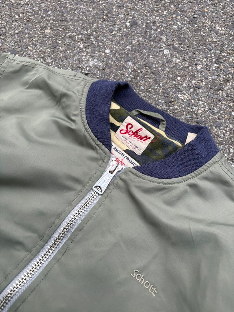 る*。様 90s schott MA-1 フライトジャケット USA製 Lサイズ