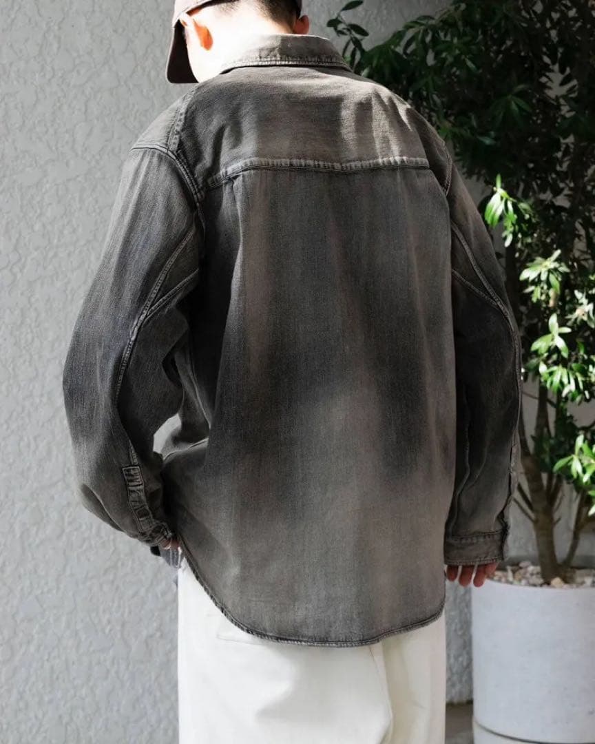【ANCELLM】DENIM Western SHIRT - Black 2